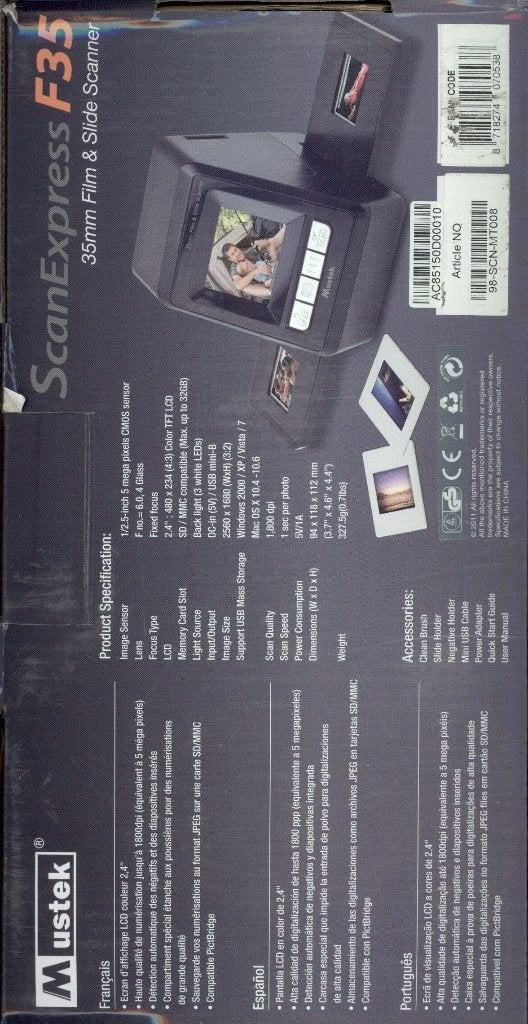 Mustek ScanExpress F35 35mm Film & Slide Scanner, Diascanner, Ophalen of Verzenden, Zo goed als nieuw, Windows