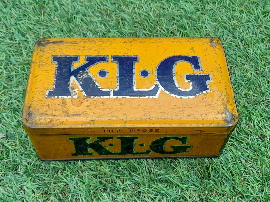 Vintage KLG bougie blik, Verzamelen, Ophalen of Verzenden, Gebruikt, Overige, Overige merken