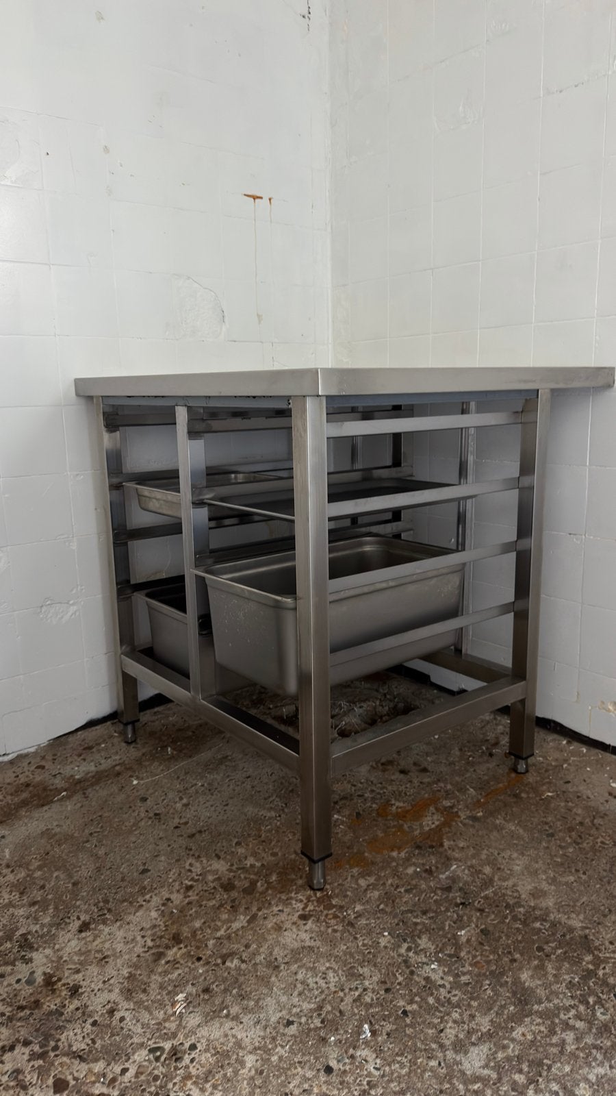 RVS werkbank 90x80, Ophalen
