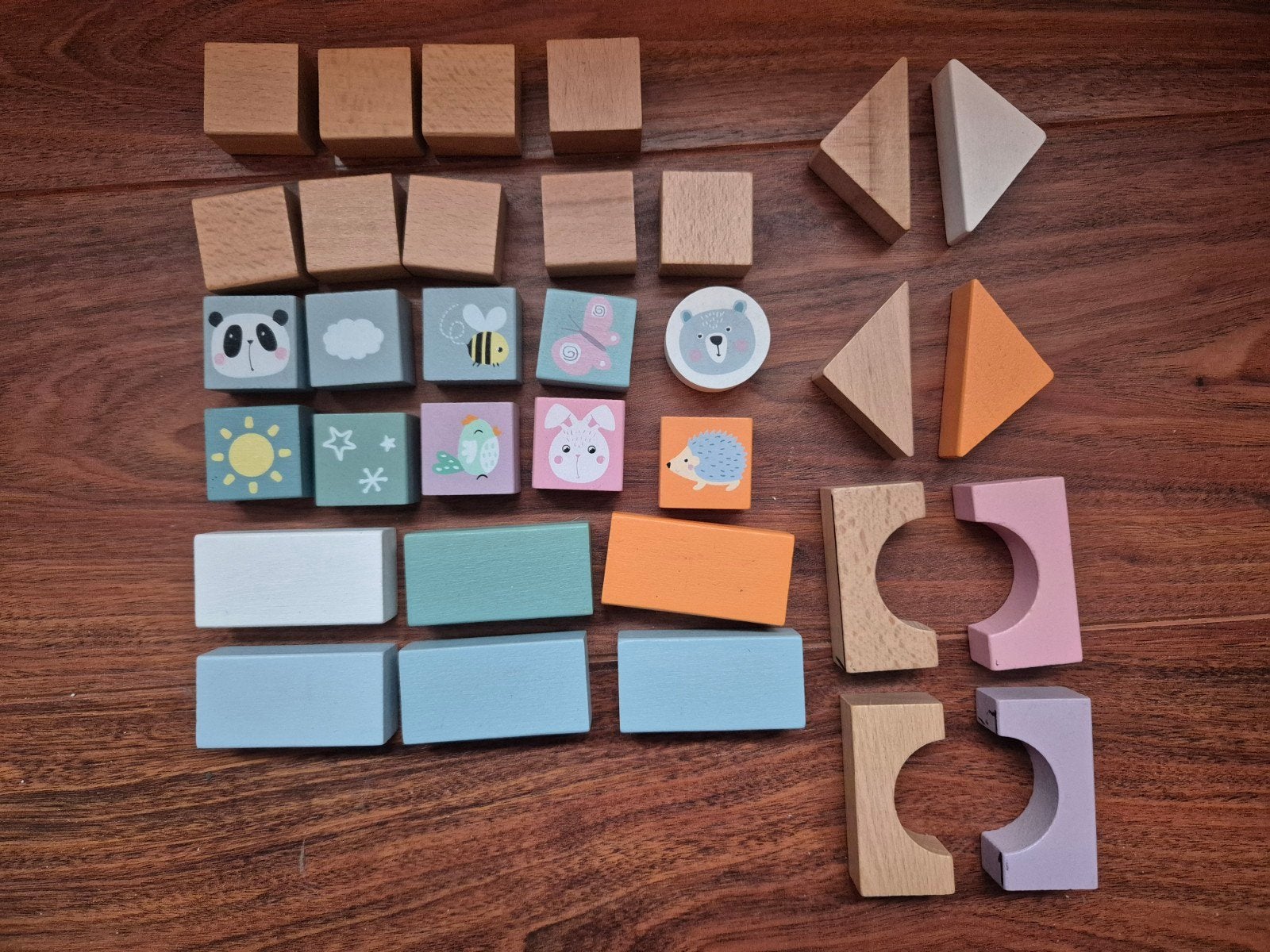 Set van Houten Blokken, Kinderen en Baby's, Speelgoed | Houten speelgoed, Ophalen of Verzenden