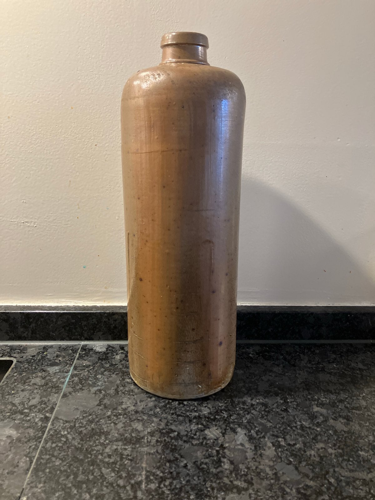 Antieke aardewerken fles, 30 cm hoog, Ophalen of Verzenden