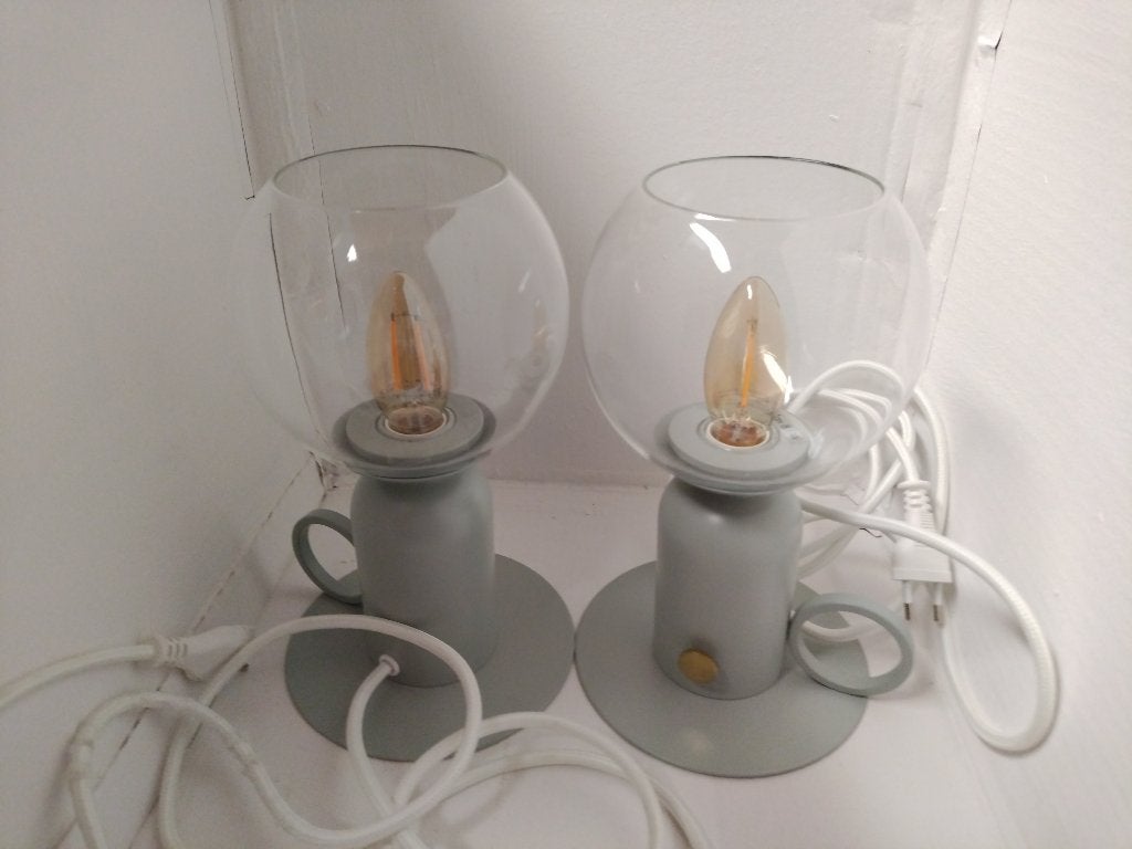 Tafellampen 2x, Aksmuller van Ikea., Ophalen of Verzenden, Zo goed als nieuw, Glas