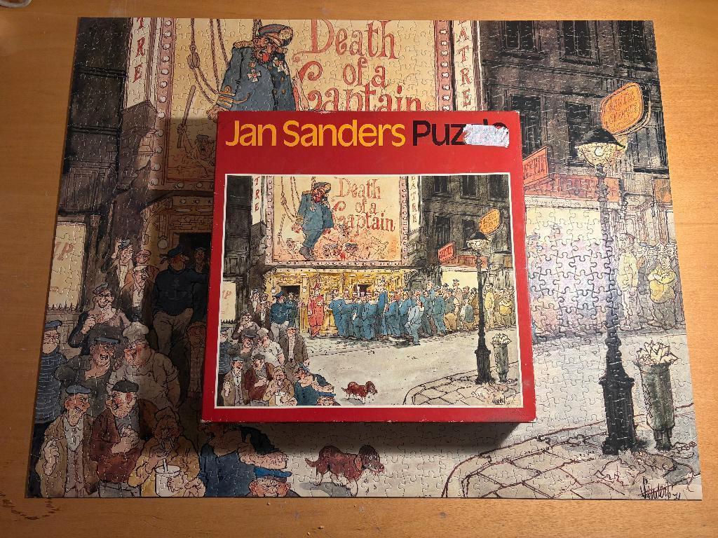 Jan Sanders Puzzel - Dood van een Kapitein, compleet, Ophalen of Verzenden, 500 t/m 1500 stukjes, Gebruikt, Legpuzzel