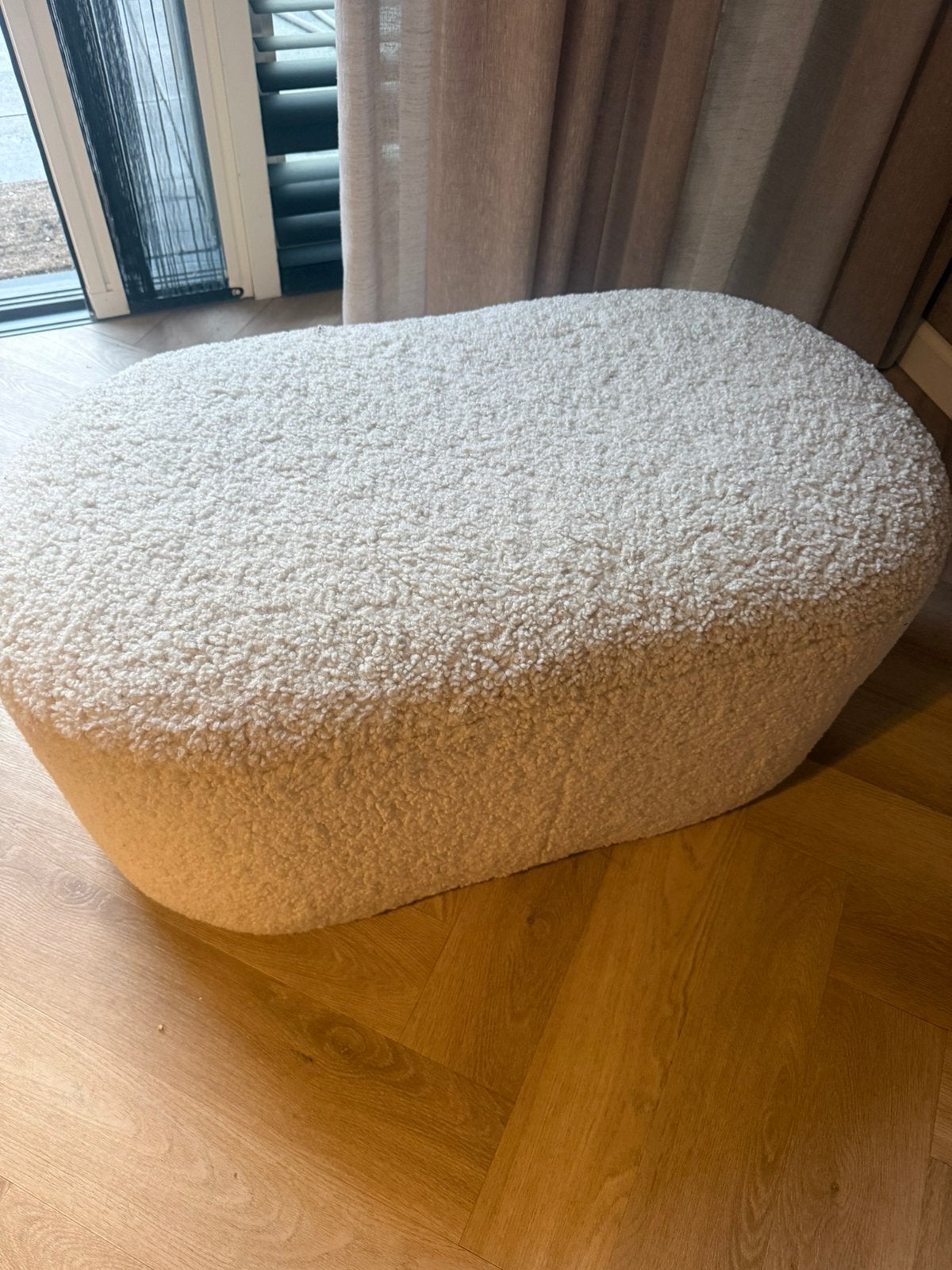 Teddy Poef 84x45, Ophalen, Zo goed als nieuw, Rond, Minder dan 50 cm