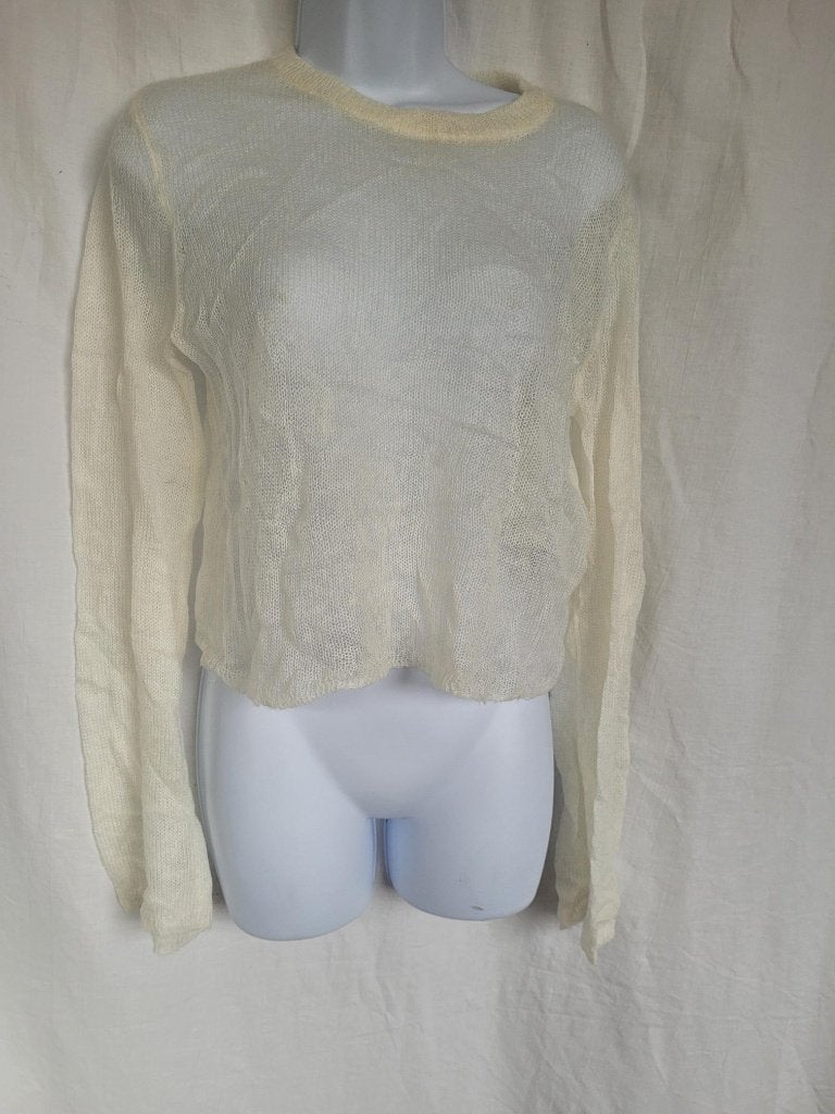 Leuk wit gaten truitje mt S merk Divided, ., Wit, Ophalen of Verzenden, Zo goed als nieuw