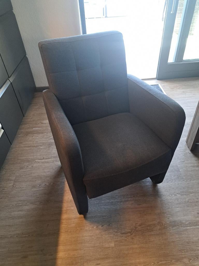 Comfortabele grijze fauteuils, Huis en Inrichting, Fauteuils, Ophalen, 75 tot 100 cm, Zo goed als nieuw, Stof