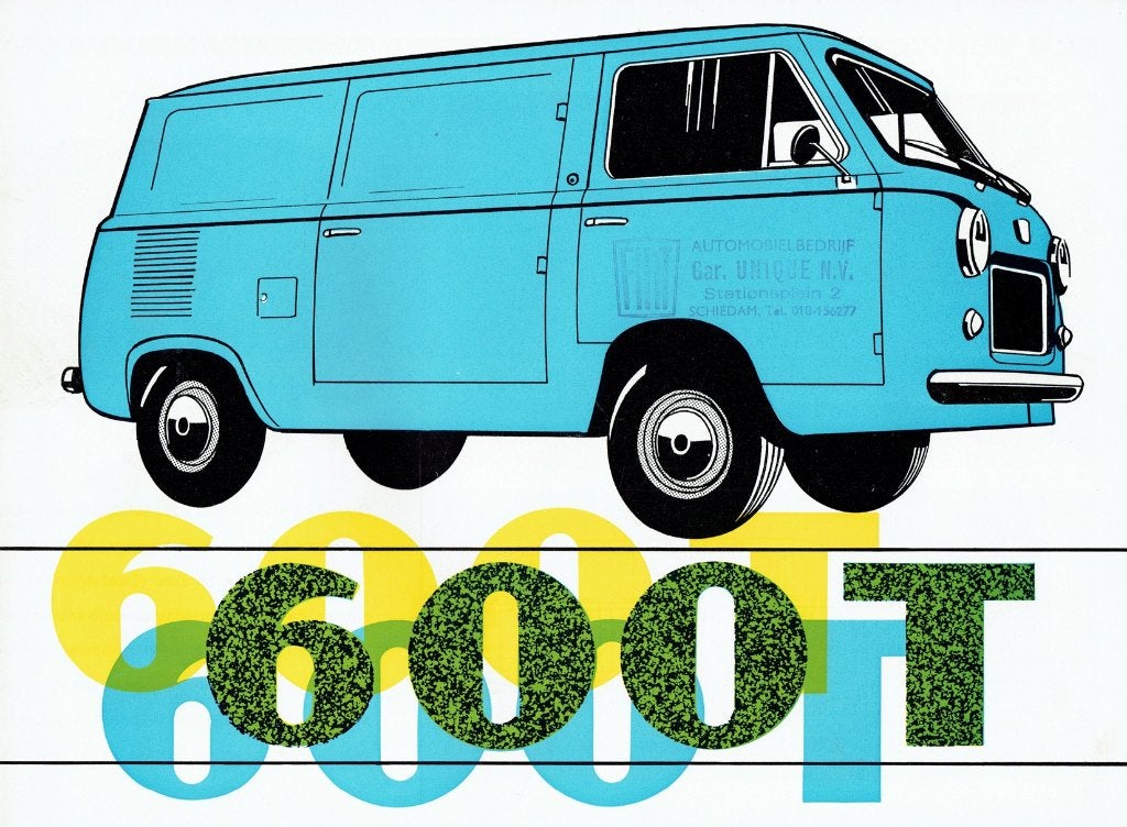 Folder Fiat 600 T (bestelauto - 1968), Verzenden, Gelezen, Overige merken