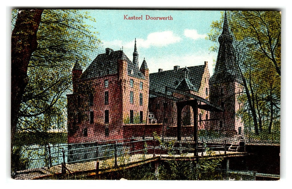 Doorwerth, Kasteel Doorwerth, Verzamelen, Ansichtkaarten | Nederland, Ophalen of Verzenden, 1920 tot 1940, Gelopen, Gelderland