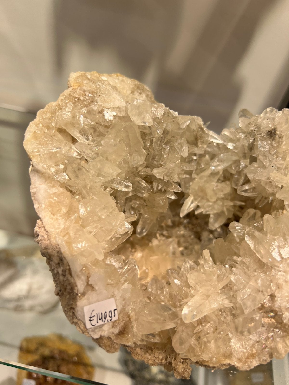 Bijzondere geode met grote calcietkristallen, Ophalen of Verzenden