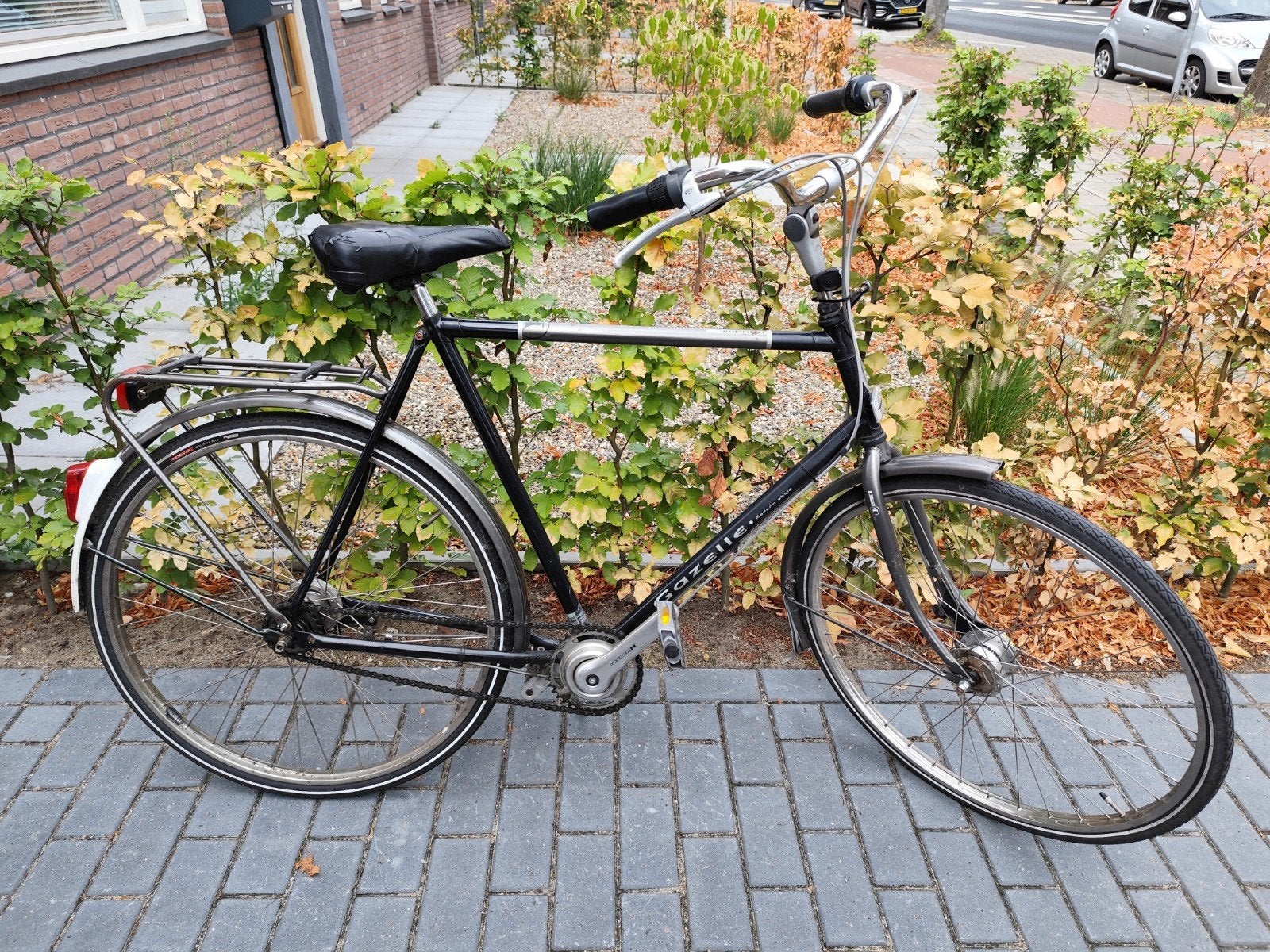 Gazelle herenfiets 28 inch, 63cm frame, 3 versnellingen, Ophalen, Gebruikt, Versnellingen, 61 tot 65 cm