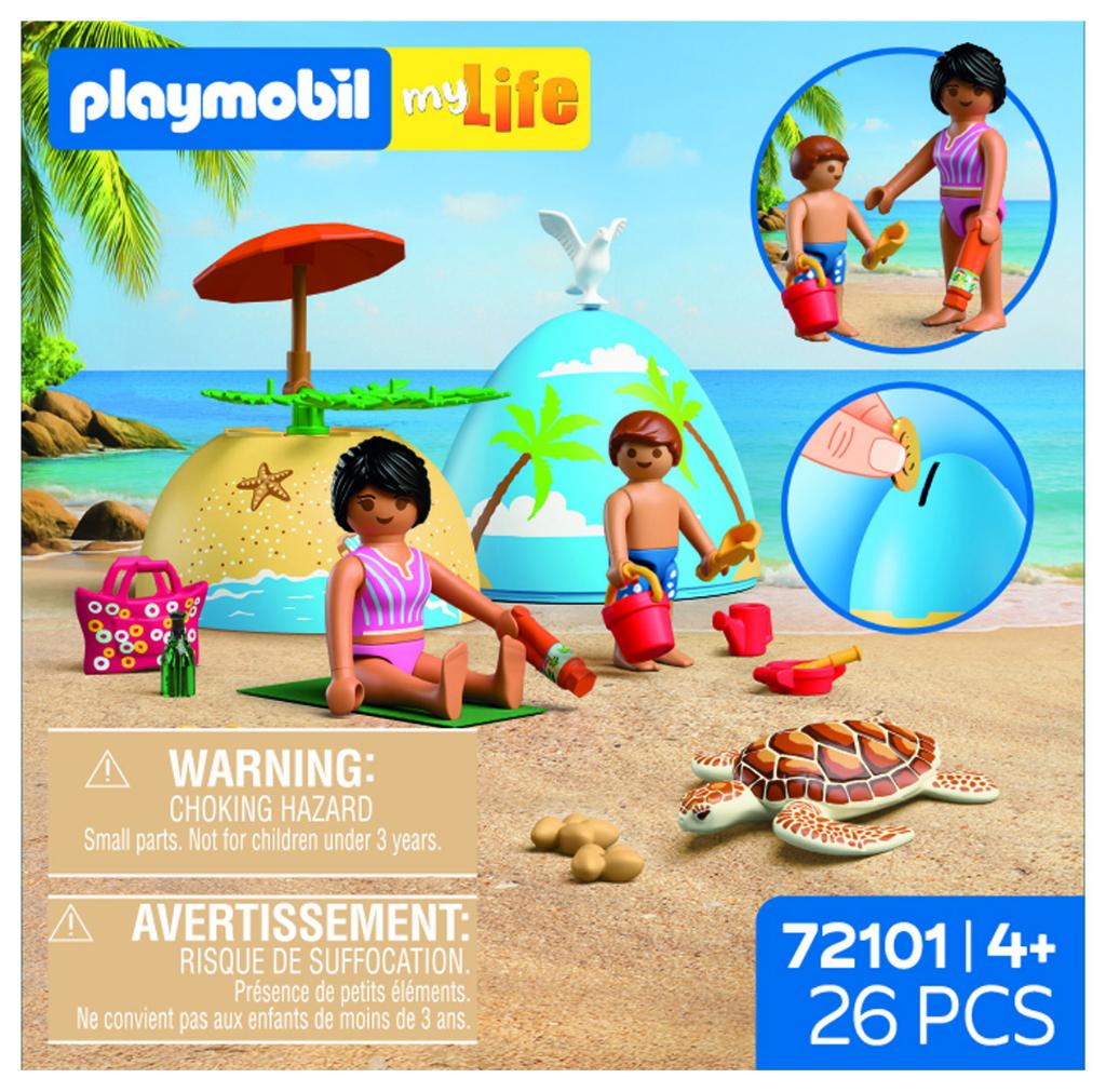 PLAYMOBIL 72101 Speel-Ei; StrandVakantie met schilpad 26dlg, Ophalen of Verzenden, Nieuw, Complete set
