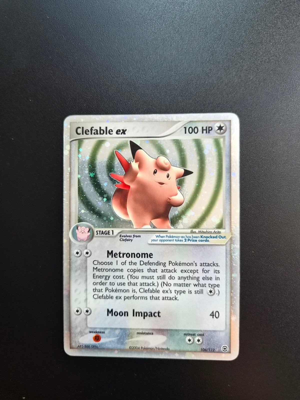 Clefable ex 106 Pokemon Fire Red Leaf Green, Ophalen of Verzenden, Zo goed als nieuw, Booster, Foil