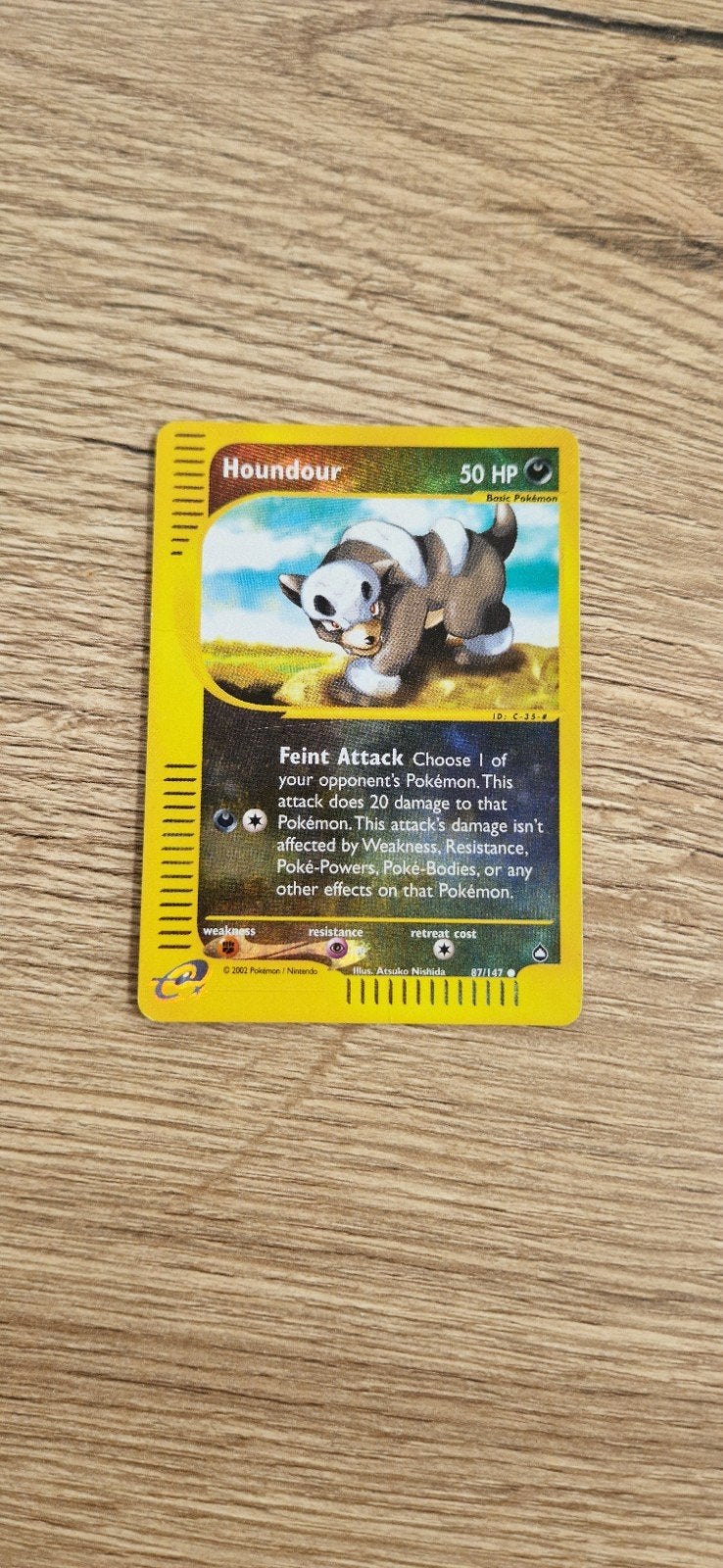 Pokémon Kaart - Houndour (Reverse Holo) - Neo Discovery - Vi, Ophalen, Zo goed als nieuw, Losse kaart
