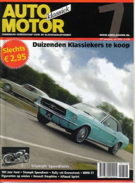 AMK 7 2003 : Ford Mustang - BMW Z1 - Alfa Romeo Alfasud, Ophalen of Verzenden, Gelezen, Algemeen