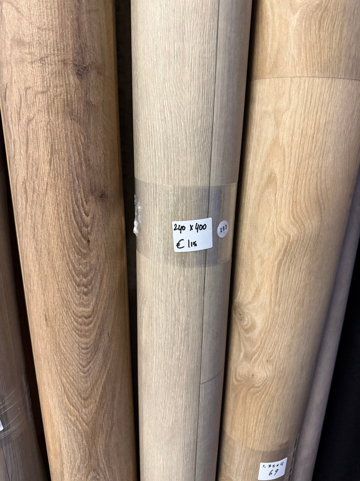 Licht Beige Eiken Vinyl Restpartij | 2,40x4,00mtr (9,6m2), Ophalen, Nieuw, Nvt, Vinyl