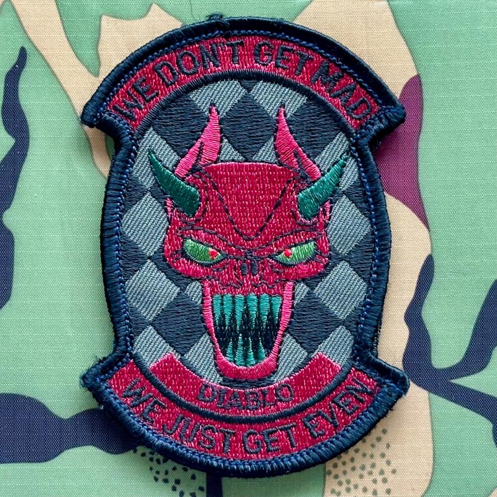 Patch RNLAF 301 SQN Diablo, Verzamelen, Militaria | Algemeen, Ophalen of Verzenden, Luchtmacht, Nederland, Embleem of Badge