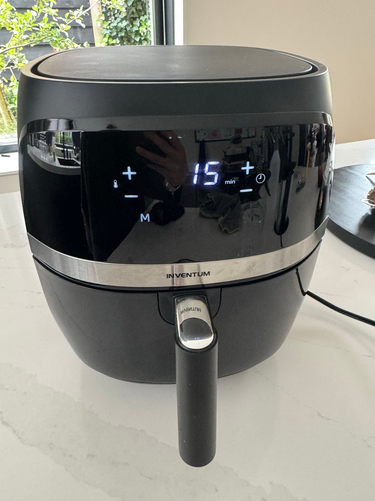 Inventum Airfryer 3,2L - PFAS-vrij, 8 programma's, 3 tot 4 liter, Ophalen, Gebruikt