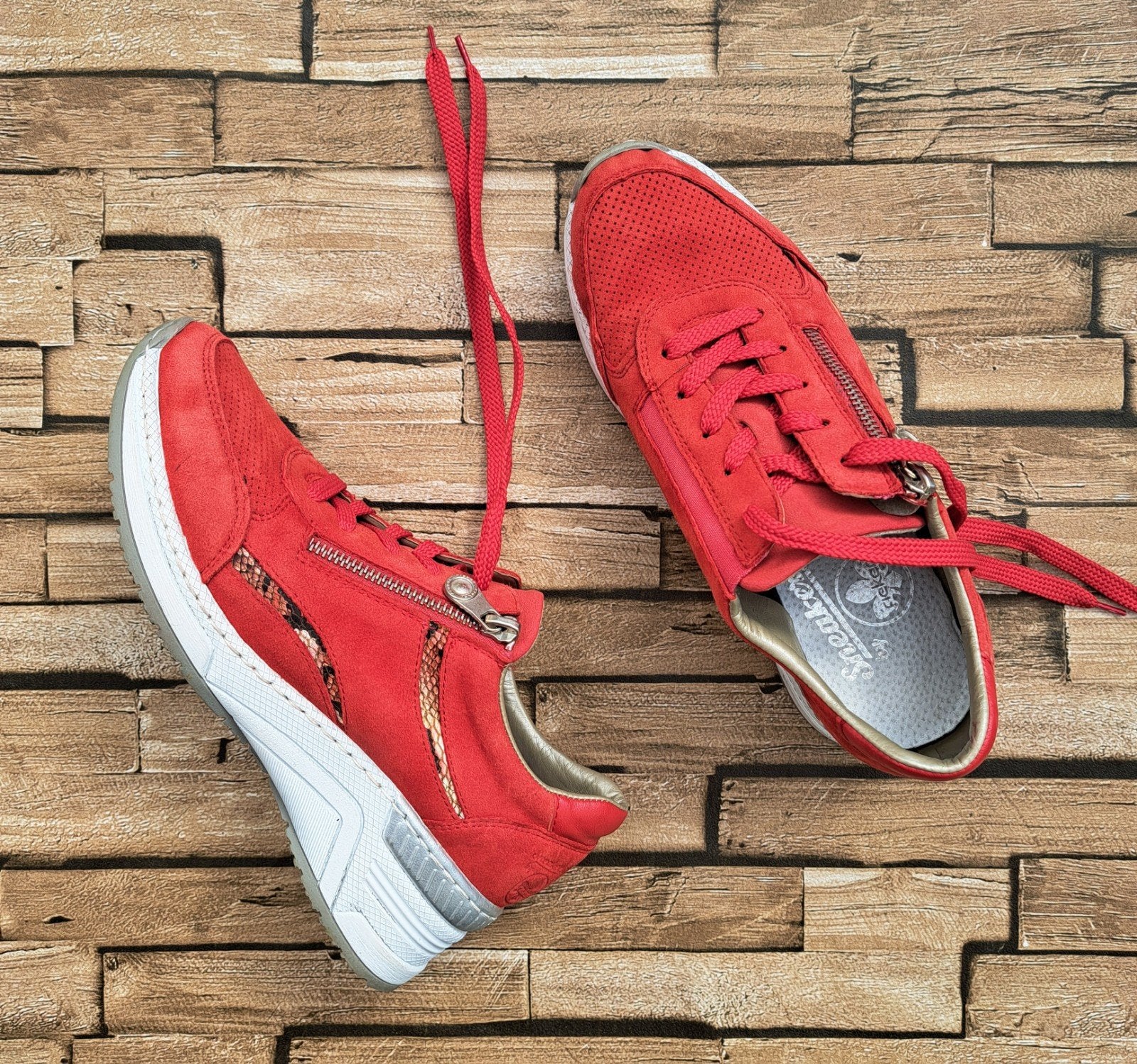 RIEKER sportieve rode sneakers, maat 38, Verzenden, RIEKER, X, Rood