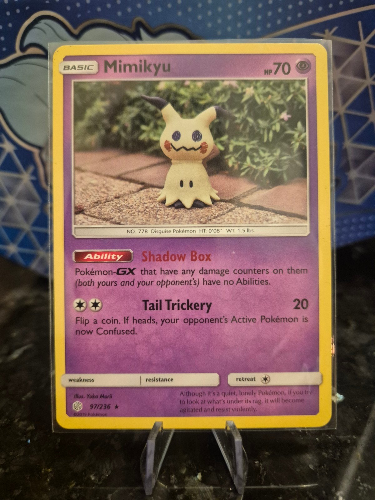 Pokémon Kaart Mimikyu 97/236, Ophalen of Verzenden, Zo goed als nieuw, Losse kaart