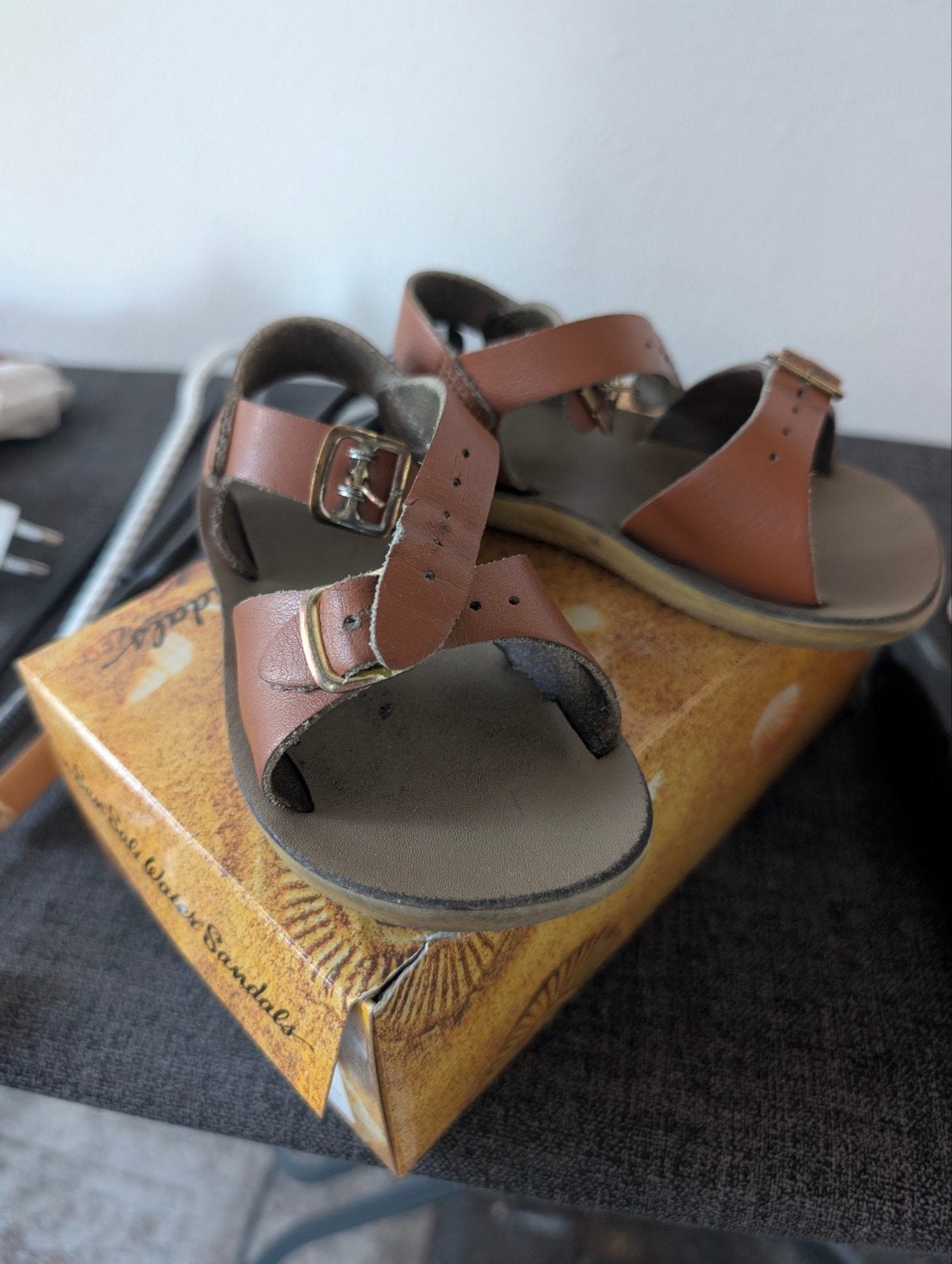 Salt Water Sandals - bruin leer maat 8, Ophalen, Zo goed als nieuw, Bruin