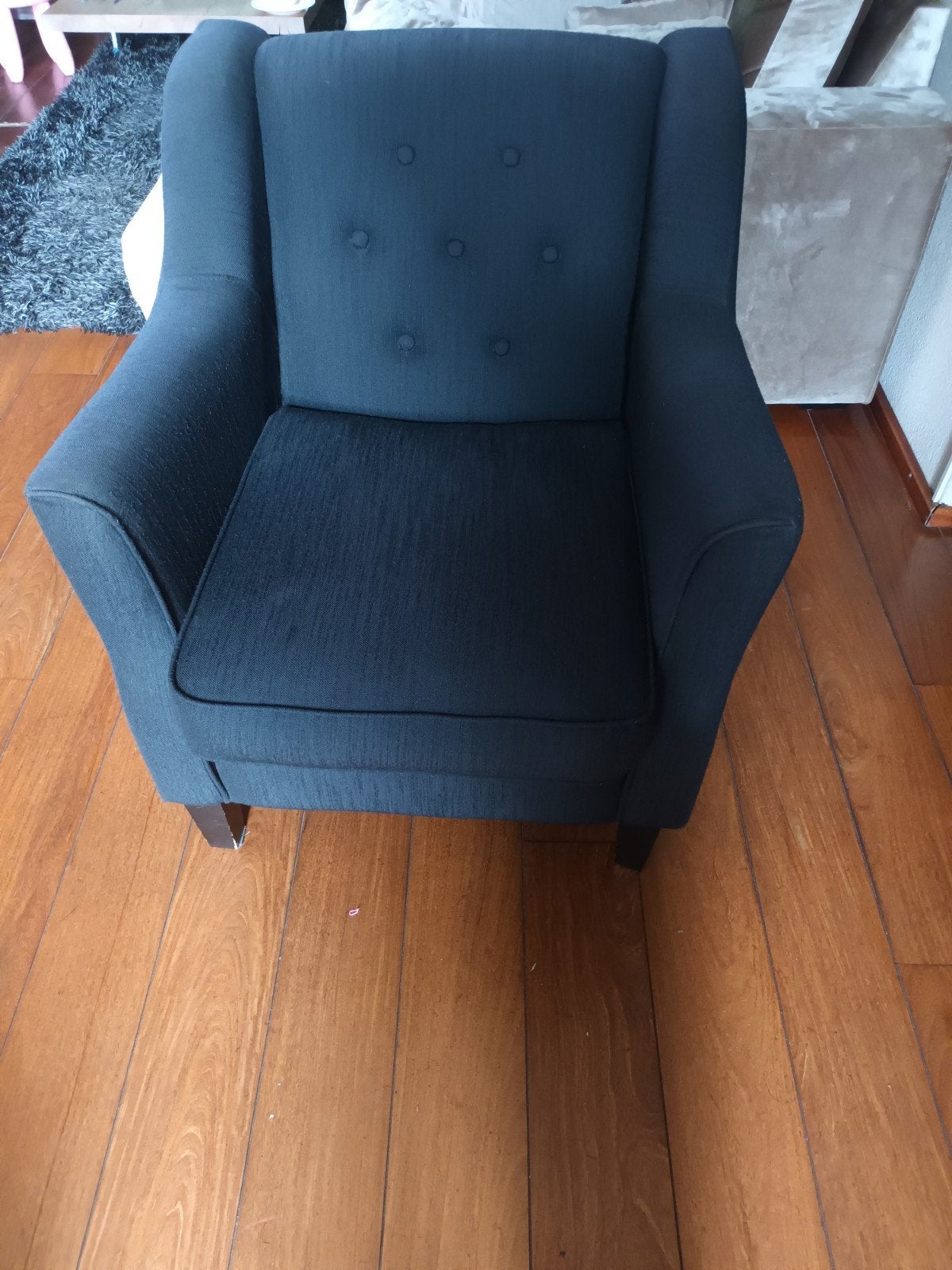 Zwarte stoel, Huis en Inrichting, Stoelen, Ophalen, Gebruikt, Zwart, Eén