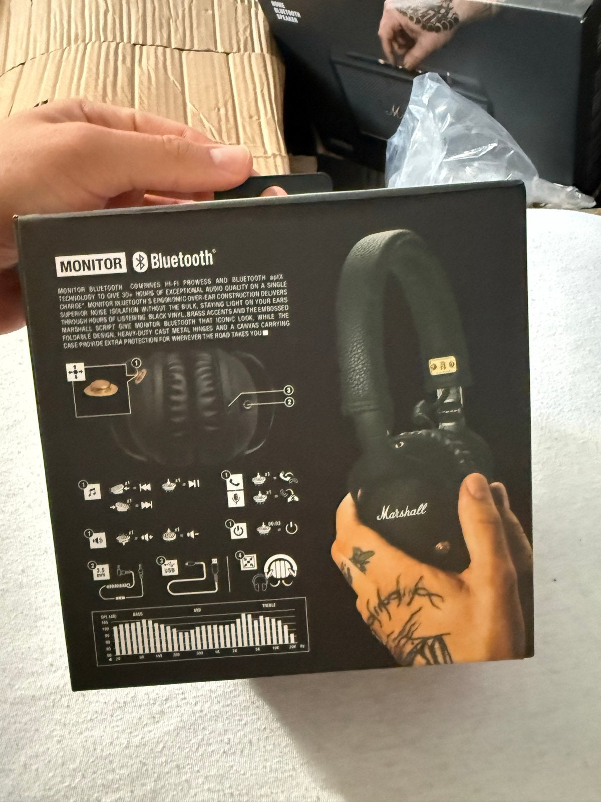 Marshall Monitor III Over-ear Draadloze Hoofdtelefoon Zwart, Audio, Tv en Foto, Koptelefoons, Bluetooth, Nieuw, Ophalen of Verzenden
