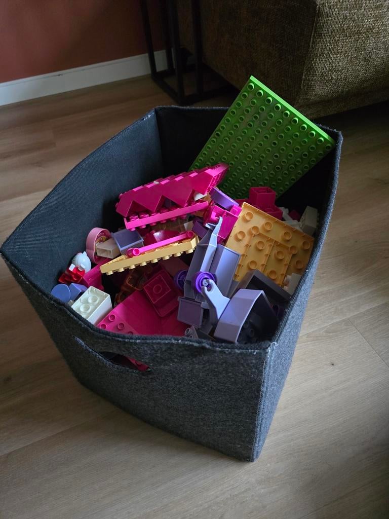 Hello Kitty bouwstenen, passend op Duplo, Kinderen en Baby's, Ophalen of Verzenden, Zo goed als nieuw, Losse stenen, Duplo