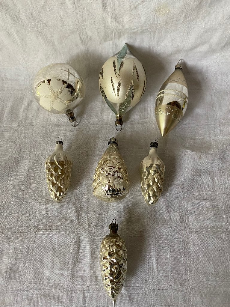 Vintage kerstballen zilver (15), Gebruikt, Onbekend, Ophalen of Verzenden, Onbekend