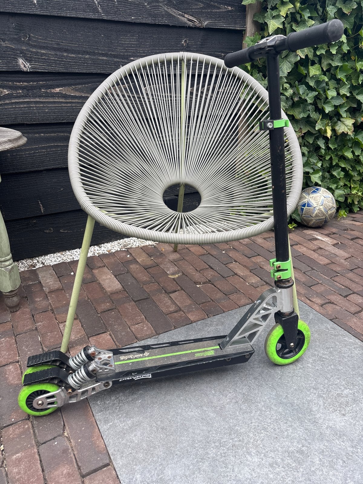 Stuntstep met vering - Gebruikt, goede staat, Fietsen en Brommers, Steps, Ophalen, Gebruikt, Gewone step