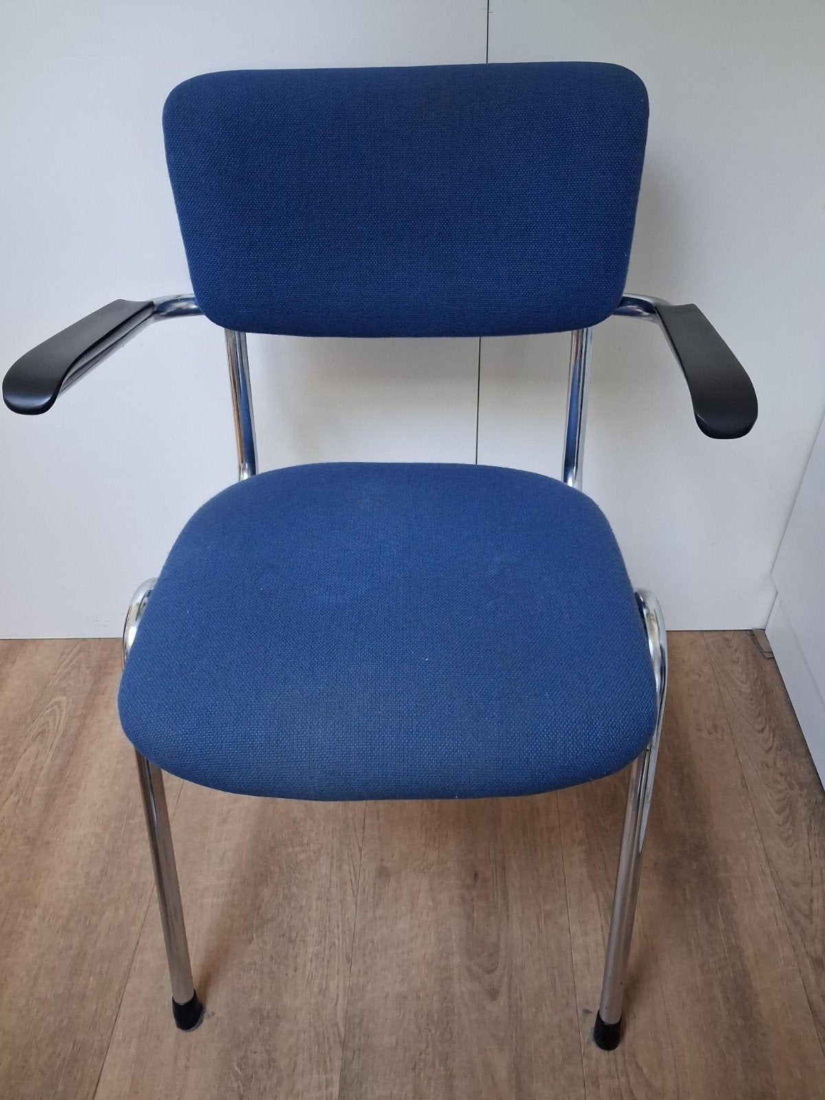 4 Gispen-look design stoelen - Kobaltblauw, gebruikt, Ophalen, Gebruikt, Gispen look, Blauw