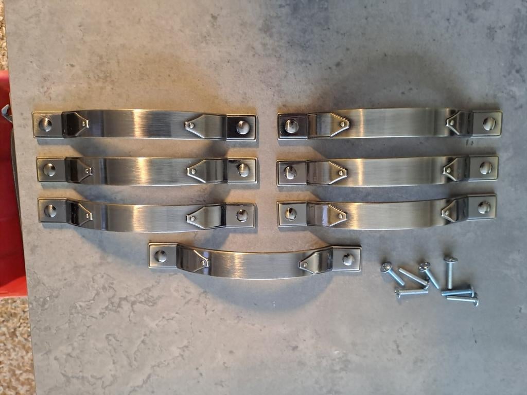 7 x handgreep messing, Ophalen of Verzenden