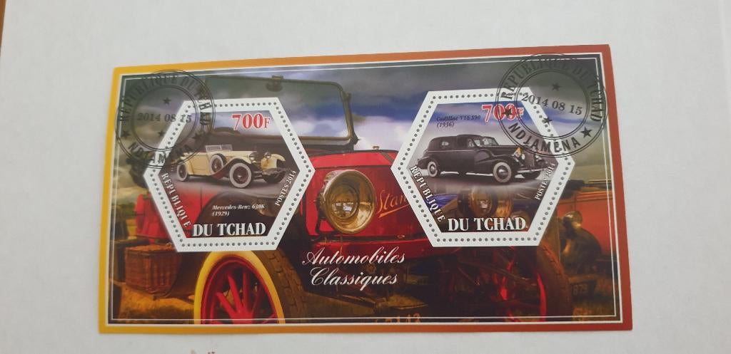 5378 tsjaad automobiles classiques mercedes, Postzegels en Munten, Postzegels | Afrika, Verzenden, Overige landen