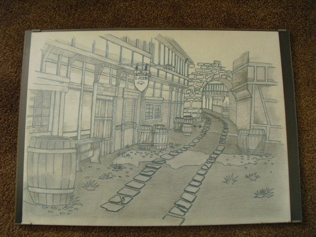 TE KOOP UIT BOEDEL OUD TEKENING SCHILDERIJTJE, Ophalen