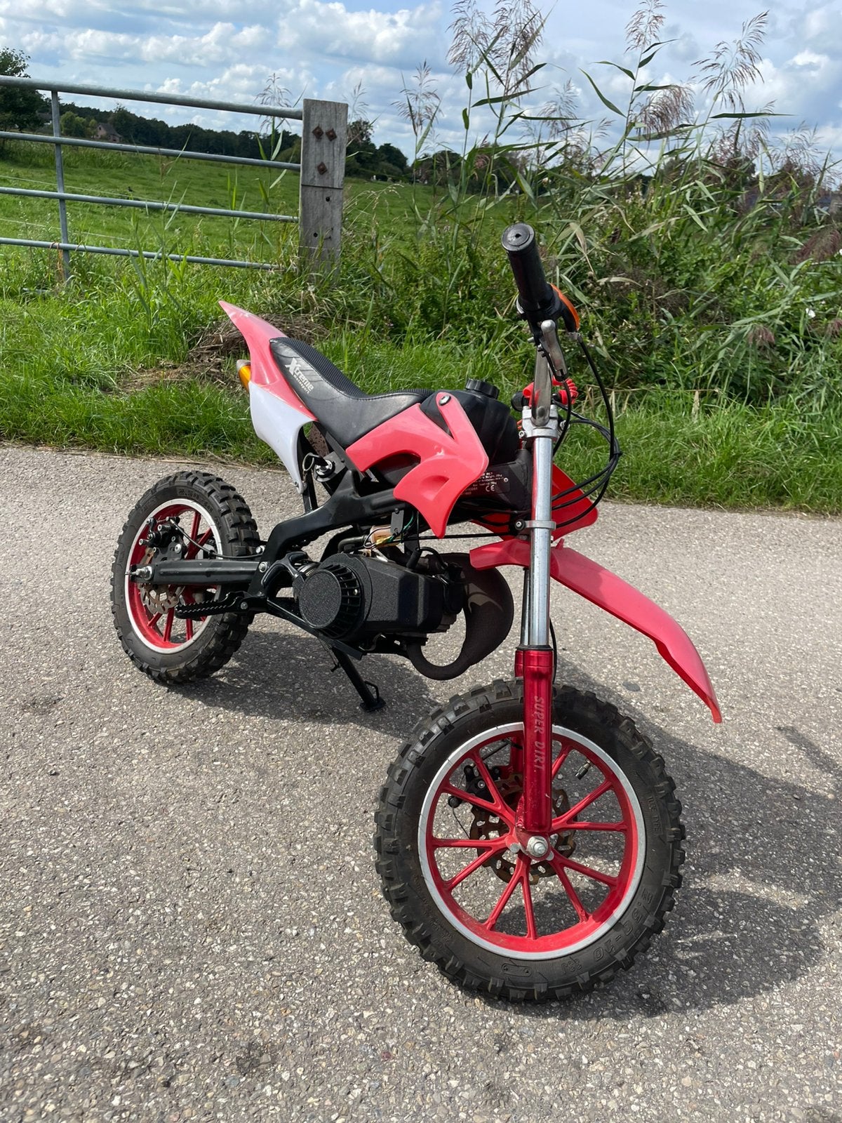 Mini pitbike, Fietsen en Brommers, Minibikes, Midibikes en Pitbikes, Ophalen, Gebruikt, 49 cc, Pitbike
