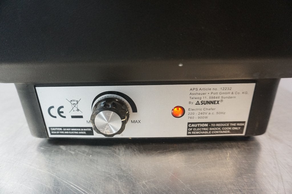 Sunnex electric chafer electric chafer waterpan, Kunststof, Ophalen of Verzenden, Zwart, Overige merken