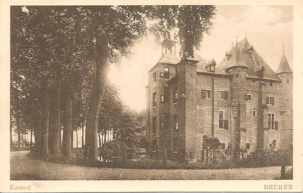 Oude Ansichtkaart Kasteel Deurne - Gelopen, Ophalen of Verzenden, 1920 tot 1940, Gelopen, Noord-Brabant