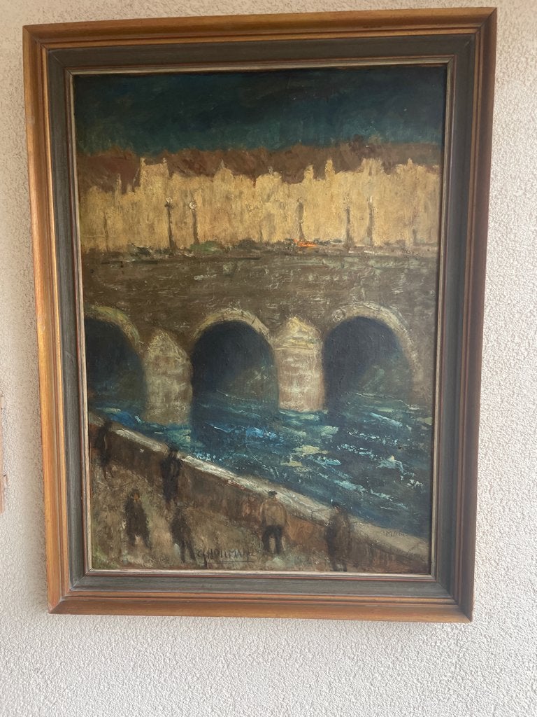 Charles Hollman (1877-1953) Maastricht Bende van de Suisse, Ophalen of Verzenden, Olieverf, Klassiek, Origineel werk