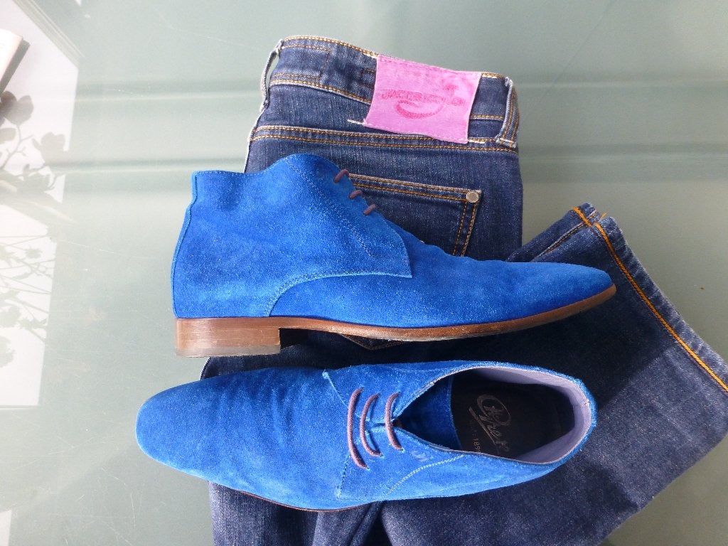Greve suede boots. Maat 6,5, Blauw, Boots, Ophalen of Verzenden, Zo goed als nieuw