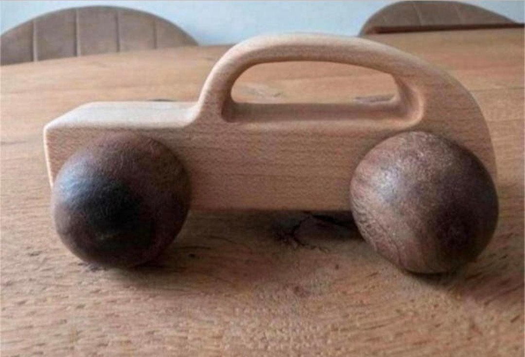 Houten speelgoed auto (beuken), Kinderen en Baby's, Speelgoed | Houten speelgoed, Ophalen of Verzenden, Nieuw, Duw- of Trekspeelgoed