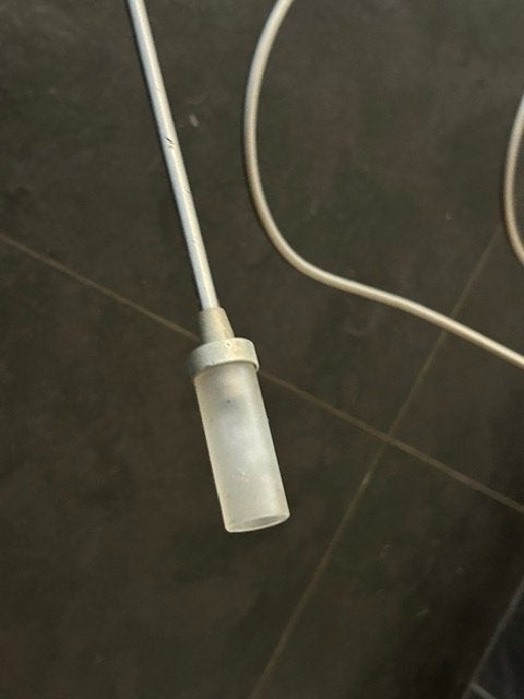 Moderne design plafondlamp (Bijenkorf), Ophalen, Zilver, Gebruikt, 80 cm