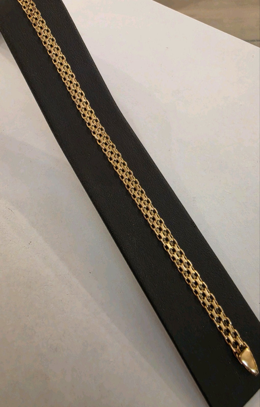 14 karaats gouden Bismarck schakel armband geelgoud, Ophalen of Verzenden, Zo goed als nieuw, Goud, Goud