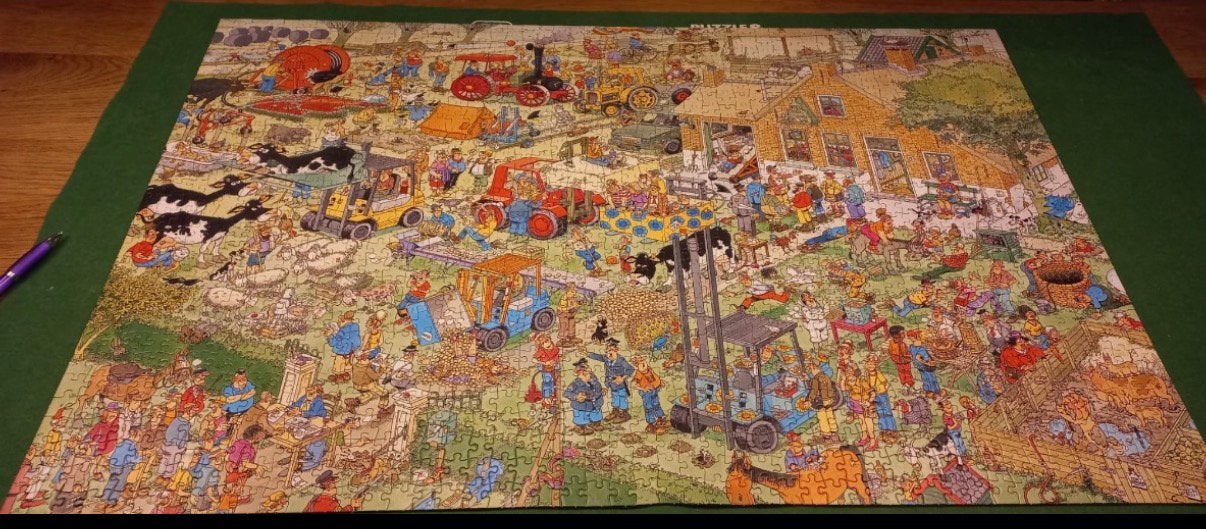 JVH 1500 stukjes Boerderijbezoek, Ophalen of Verzenden, 500 t/m 1500 stukjes, Zo goed als nieuw