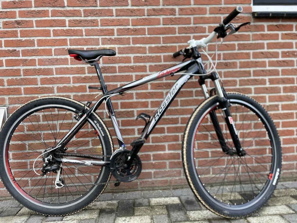 MTB fiets, Gebruikt, Velgrem, Geen vering, 53 tot 57 cm