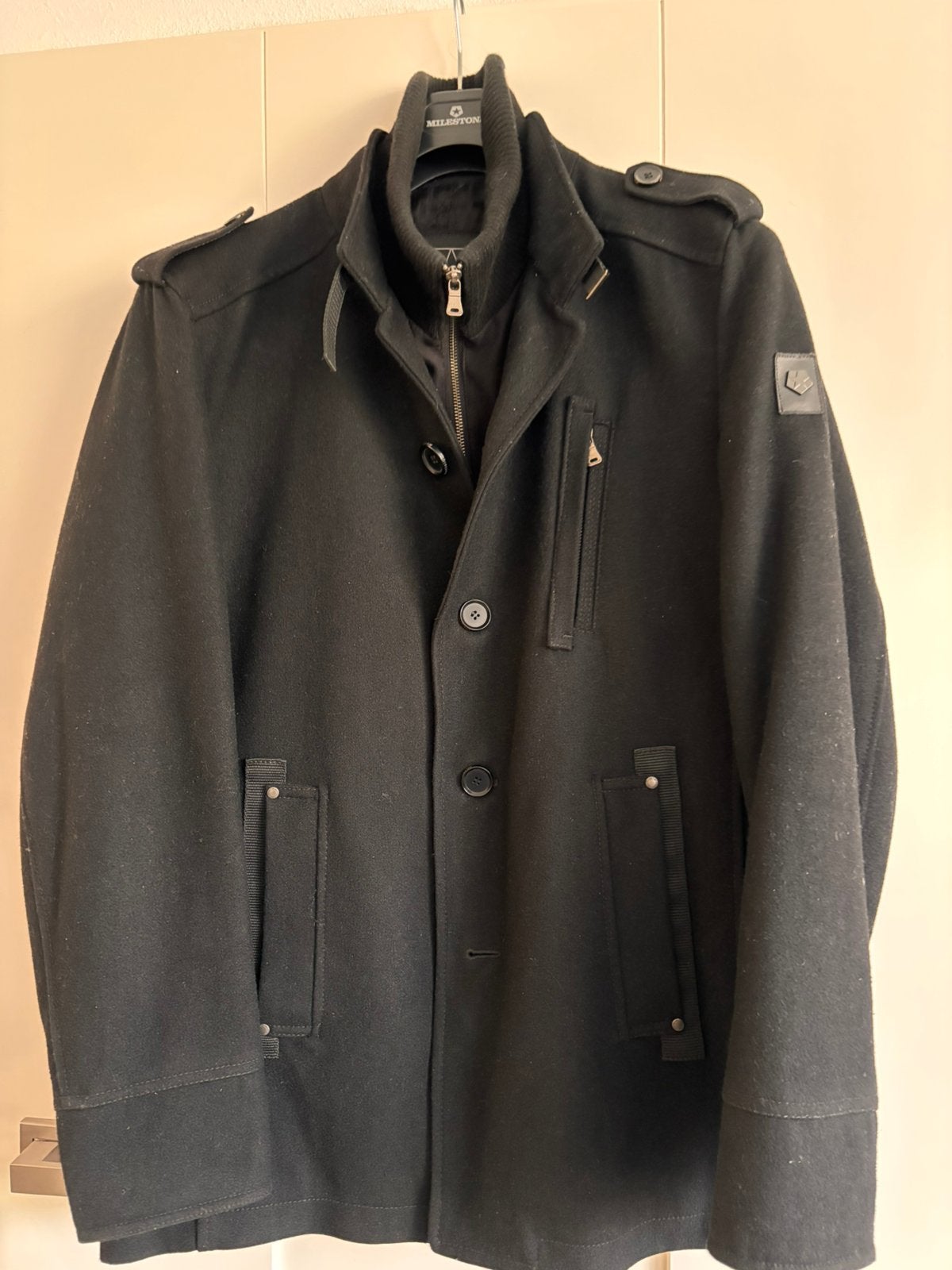 Milestone Heren Winterjas Zwart - Maat XL, Ophalen of Verzenden, Zo goed als nieuw, Maat 56/58 (XL), Zwart