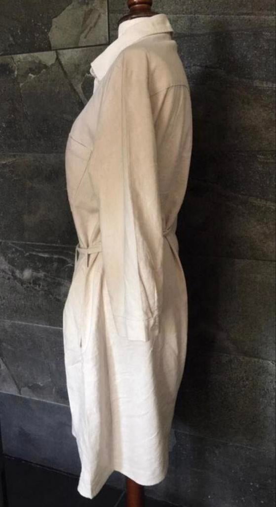 Esprit linnen Safari jurk, beige - Nieuw met prijskaartje!, Kleding | Dames, Maat 38/40 (M), Beige, Nieuw, Ophalen of Verzenden