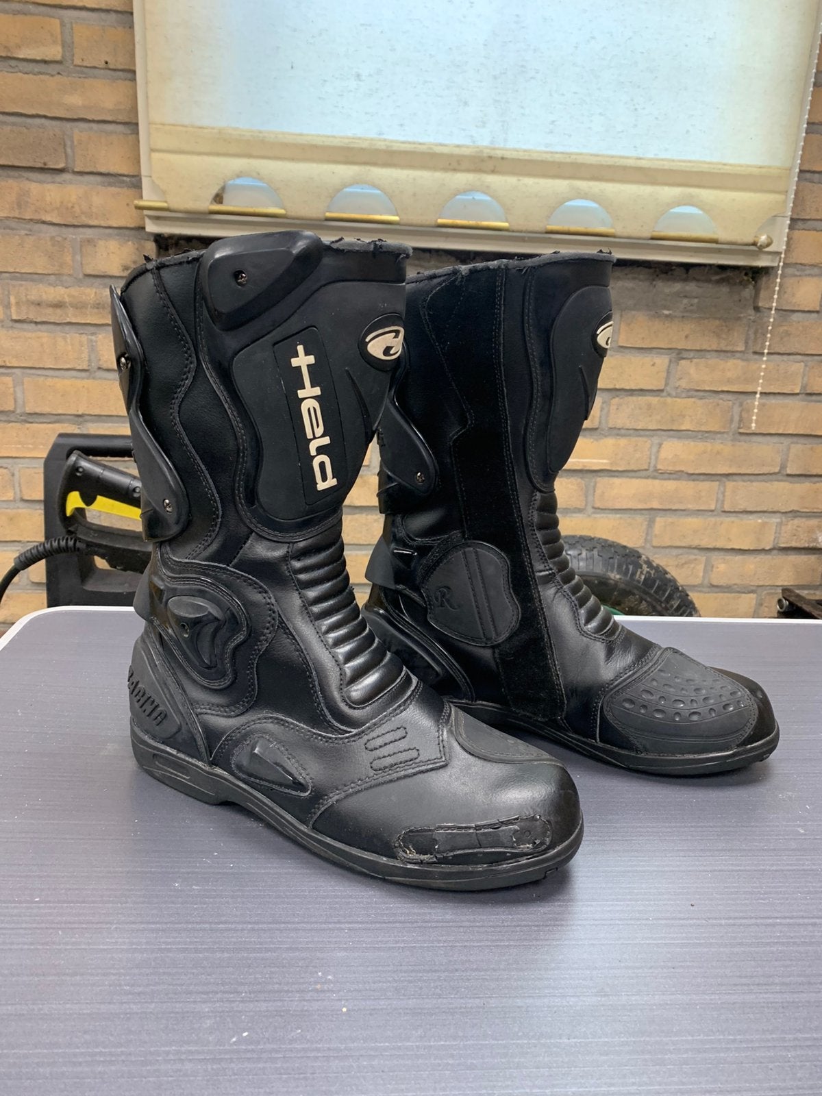 Held motorlaarzen mt43 zwart leder, Ophalen of Verzenden, Tweedehands, Laarzen