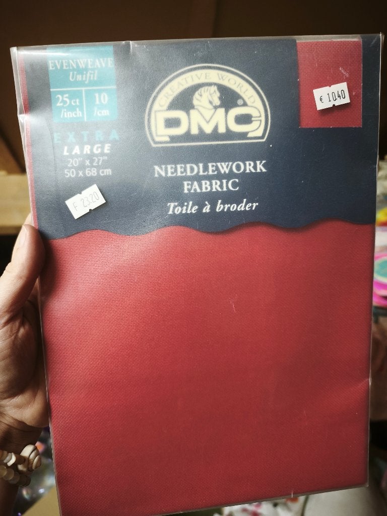 Borduurstof DMC rood 50x68, Ophalen of Verzenden, Nieuw, Handborduren, Borduurgaren of Zijde