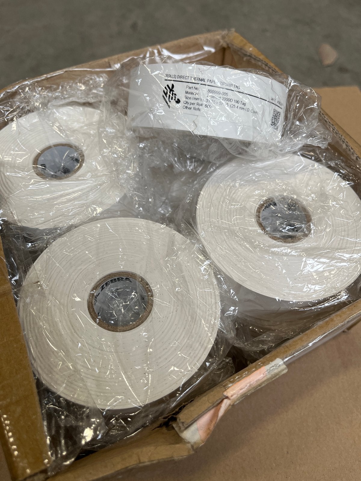 12 rollen Zebra Z-Select 2000D 190 Tag (800999-005)