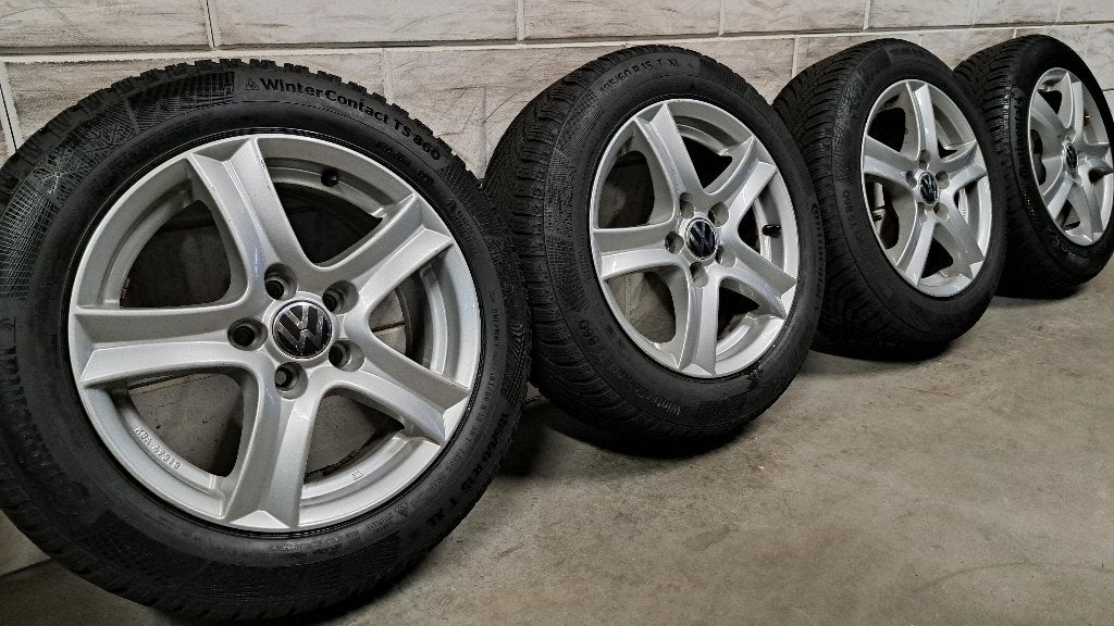 Lichtmetalen velgen Polo Skoda Fabia Seat Ibiza 185/60/15, Auto-onderdelen, Banden en Velgen, Gebruikt, 15 inch, Banden en Velgen