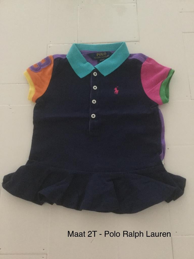 Polo Ralph Lauren polo blauw peuter meisje maat 2T 92, Meisje, Ophalen of Verzenden, Zo goed als nieuw, Shirt of Longsleeve